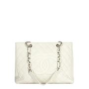 Chanel Vintage Pre-owned Laeder handvskor White, Dam