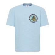 Carlo Colucci Bouclé T-shirt med textur effekt Blue, Herr