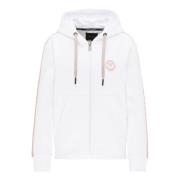 Carlo Colucci Unik Zip-through Sweatshirt för Kvinnor White, Dam