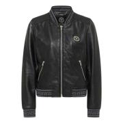 Carlo Colucci Colton Läderblouson Black, Dam