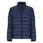 Canada Goose Blå quiltad dunjacka med hög krage Blue, Herr