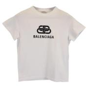 Balenciaga Vintage Pre-owned Bomull toppar White, Dam