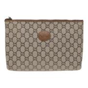 Gucci Vintage Pre-owned Canvas kuvertvskor Beige, Dam