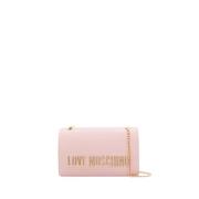 Moschino Rosa Axelväska med Gyllene Detaljer Pink, Dam