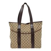 Gucci Vintage Pre-owned Canvas gucci-vskor Beige, Dam