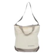 Chanel Vintage Pre-owned Canvas totevskor White, Dam