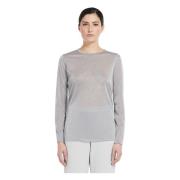 Max Mara Grå Glittrande Genomskinlig Damtopp Gray, Unisex