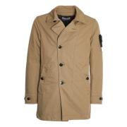 Stone Island Elegant Biscuit Short Trench Coat Beige, Herr