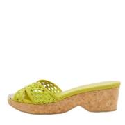 Jimmy Choo Pre-owned Pre-owned Laeder sandaler Green, Dam