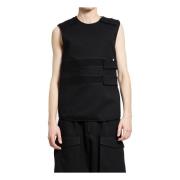 Helmut Lang Svart Armor Vest med Velcro Remmar Black, Herr