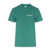 Sporty & Rich Hälsa är rikedom T-shirt Green, Dam