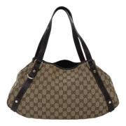 Gucci Vintage Pre-owned Canvas gucci-vskor Brown, Dam