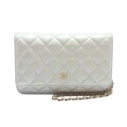 Chanel Vintage Pre-owned Laeder chanel-vskor White, Dam