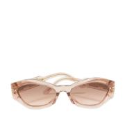 Dior Vintage Pre-owned Acetat solglasgon Brown, Dam