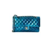 Chanel Vintage Pre-owned Laeder axelremsvskor Blue, Dam