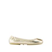 Tory Burch Guld Läder Ballerinaskor - Slip-On Rund Tå Yellow, Dam