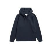 Norse Projects Merinoull Hoodie i Milano Stickning Blue, Herr