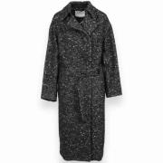 Isabel Marant Étoile Elegant Boucle Kappa med Bälte Black, Dam