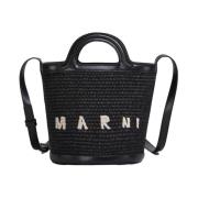 Marni Tropicalia Liten Väska Batik Stil Black, Dam