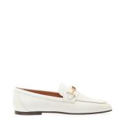 Tod's Vita läderloaferskor White, Dam