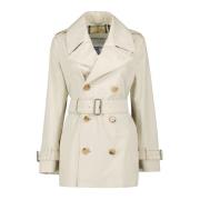 Burberry Bomull Gabardin Trenchcoat White, Dam