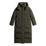 Woolrich Aurora Long Parka Dark Green Green, Dam