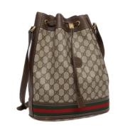 Gucci Vintage Pre-owned Canvas gucci-vskor Beige, Dam