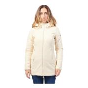 YES ZEE Vit quiltad huva med fullzip White, Dam