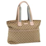 Gucci Vintage Pre-owned Canvas totevskor Beige, Dam