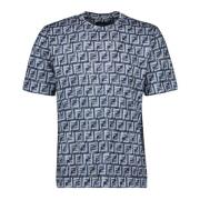 Fendi Blå Sommar T-shirt Kollektion 2024 Blue, Herr