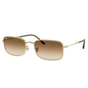 Ray-Ban Guld Metallram Brun Gradient Solglasögon Yellow, Unisex