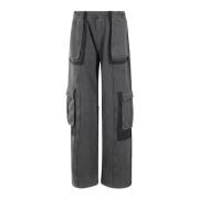 Alexander Wang Cargo Sweatpants med Shadow Pocket Gray, Dam