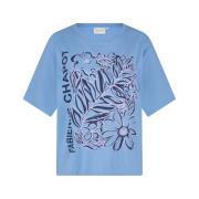 FABIENNE CHAPOT Fay Bloom Blue T-shirt Blue, Dam