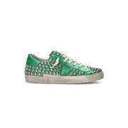 Philippe Model Studded Leather Urban Sneakers Green, Dam