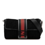 Fendi Vintage Pre-owned Canvas axelremsvskor Black, Dam