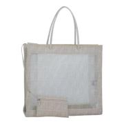 Fendi Vintage Pre-owned Canvas handvskor White, Dam