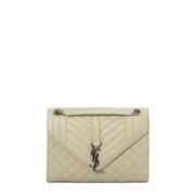 Yves Saint Laurent Vintage Pre-owned Laeder axelremsvskor White, Dam