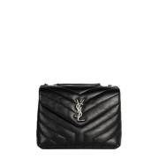 Yves Saint Laurent Vintage Pre-owned Laeder axelremsvskor Black, Dam