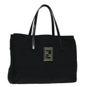 Fendi Vintage Pre-owned Canvas handvskor Black, Dam