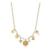 Nialaya Women's Charm Necklace Yellow, Dam