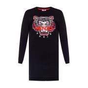 Kenzo Logobroderad klänning Black, Dam