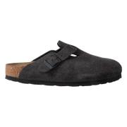 Birkenstock Mångsidig Mocka Läder Träsko Black, Dam