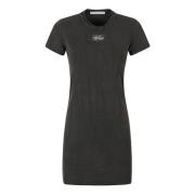 Alexander Wang Logo Mini Klänning Blade Stil Gray, Dam