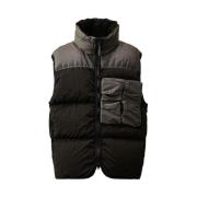 C.p. Company Eco Chrome-R Mixed Down Vest Black, Herr