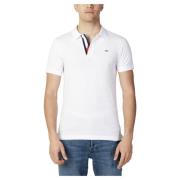 Tommy Jeans Vit Plain Polo Skjorta med Knappfäste White, Herr