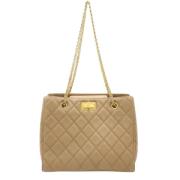 Chanel Vintage Pre-owned Laeder chanel-vskor Beige, Dam