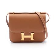 Hermès Vintage Pre-owned Canvas axelremsvskor Brown, Dam