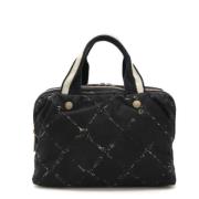 Chanel Vintage Pre-owned Canvas handvskor Black, Dam