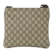 Gucci Vintage Pre-owned Canvas axelremsvskor Beige, Dam