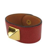 Hermès Vintage Pre-owned Laeder armband Red, Dam